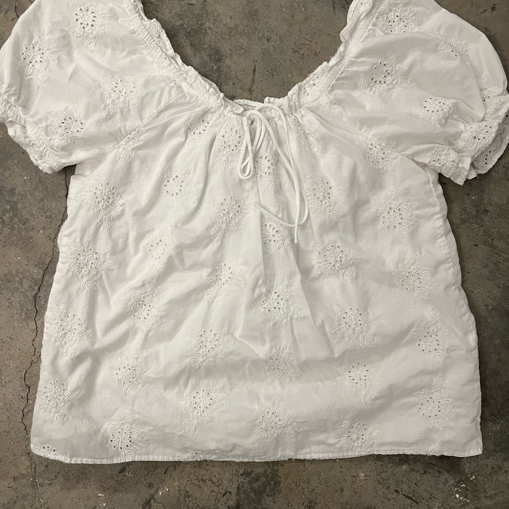 J. Crew White Eyelet
